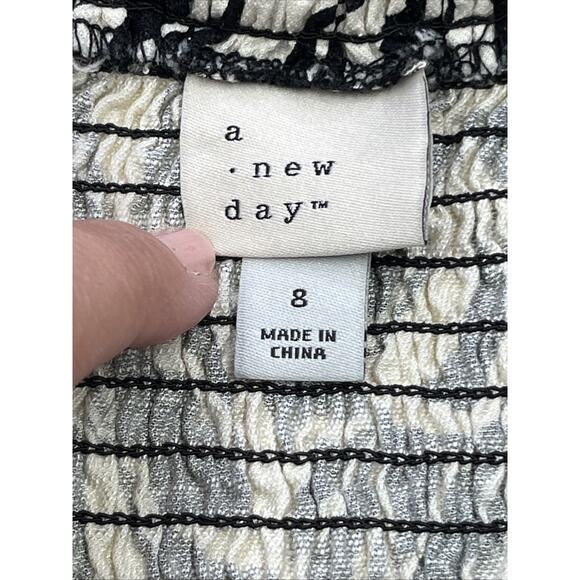 A New Day Y2K Babydoll Midi Dress Puff Sleeve Women's Size 8 Cottage Peasant - Picture 3 of 15